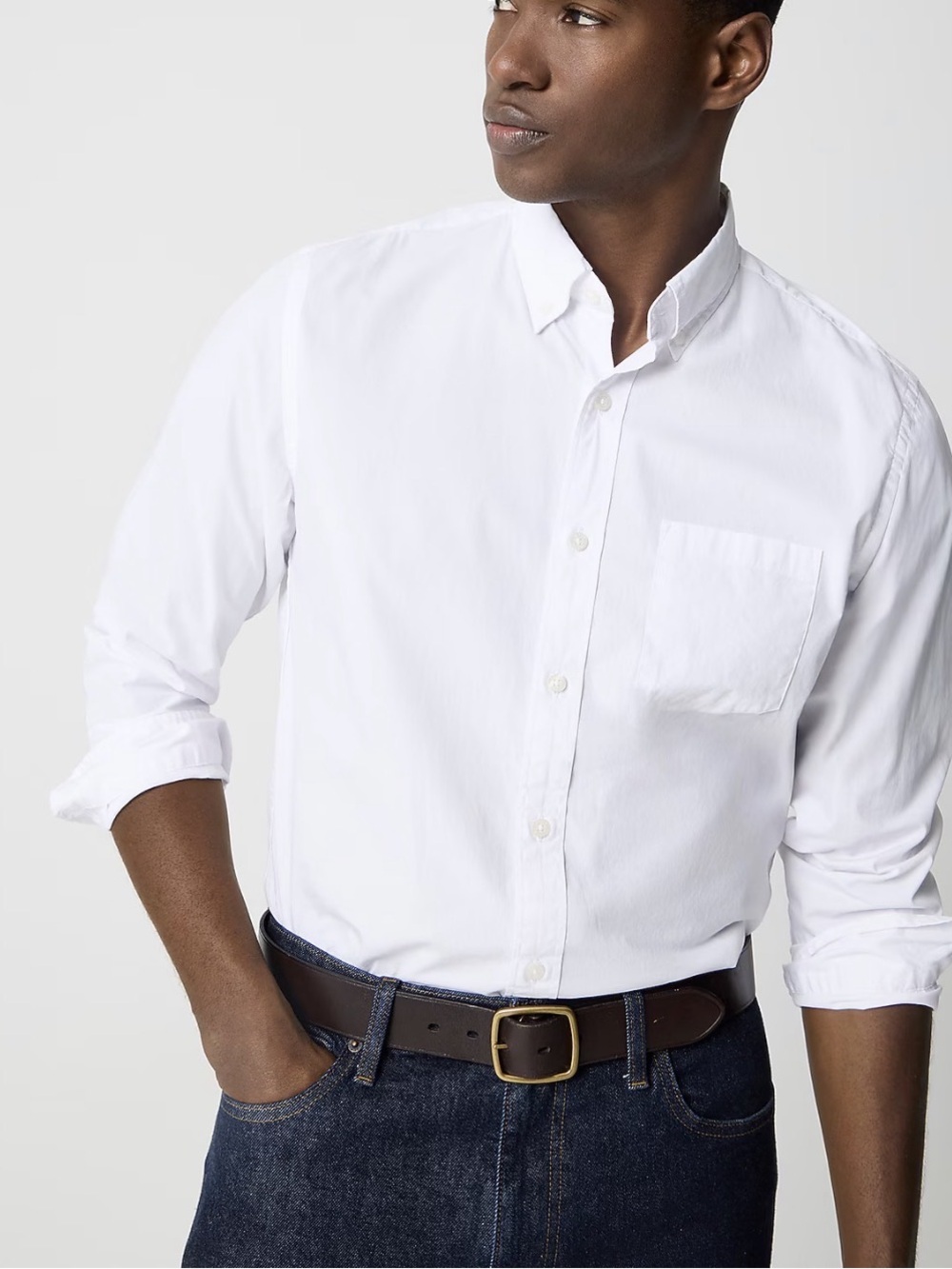 J.Crew Slim everyday shirt in crisp white poplin White Poplin Shirt